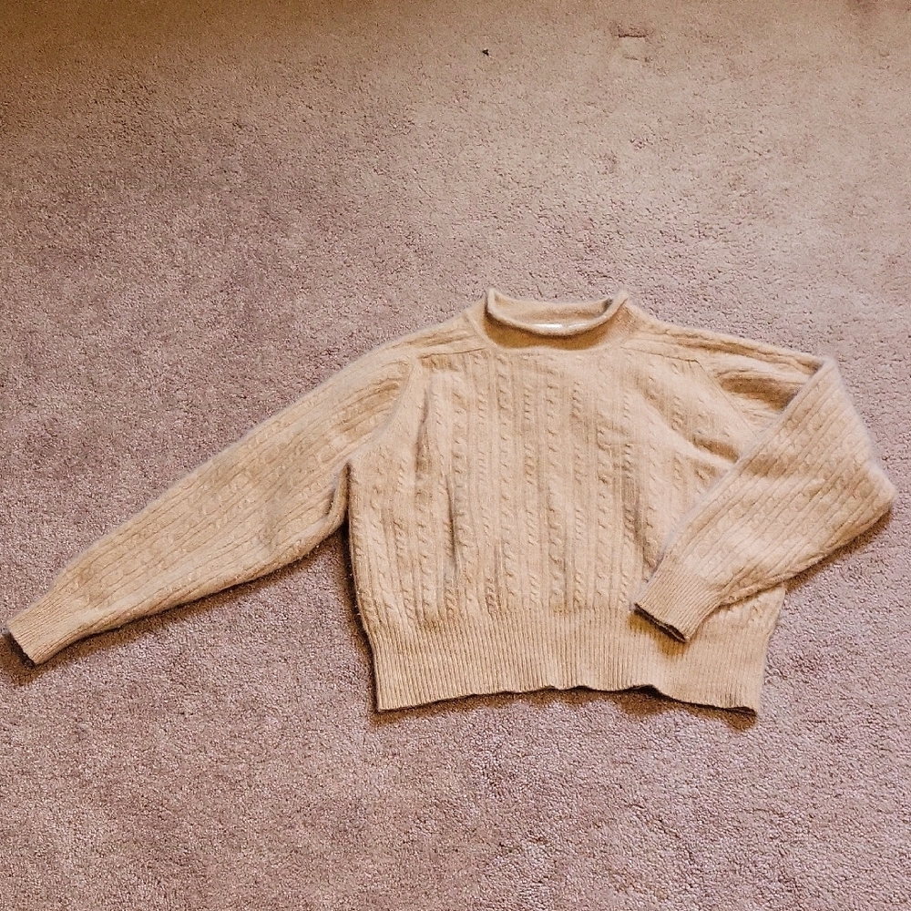 Cashmere Cream Cable Knit Sweater